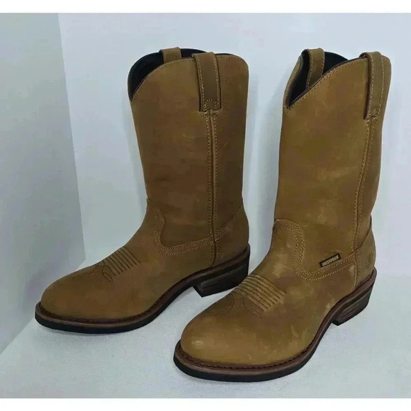 Dan Post Albuquerque Waterproof Work Boot DP69681, Distressed Mid Brown Sz 10 D - Picture 5 of 13